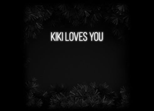Konfiguriertes Neonschild: kiki loves you - Official Neon - led neon schild schriftzug personalisiert