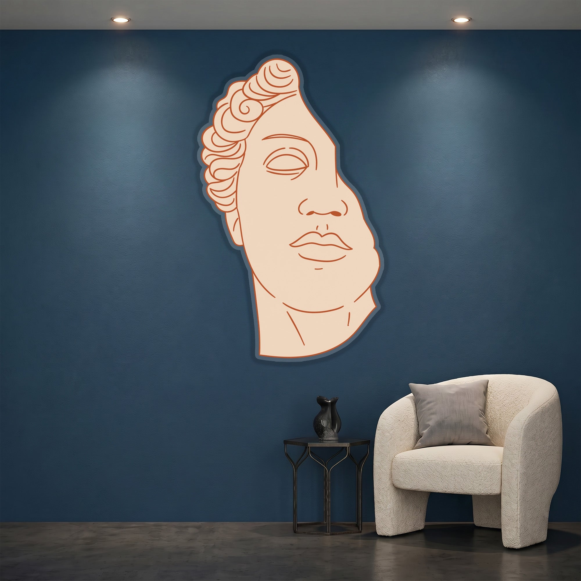 Acrylglasbild - David Michelangelo Statue - UV Druck - Official Neon - led neon schild schriftzug personalisiert