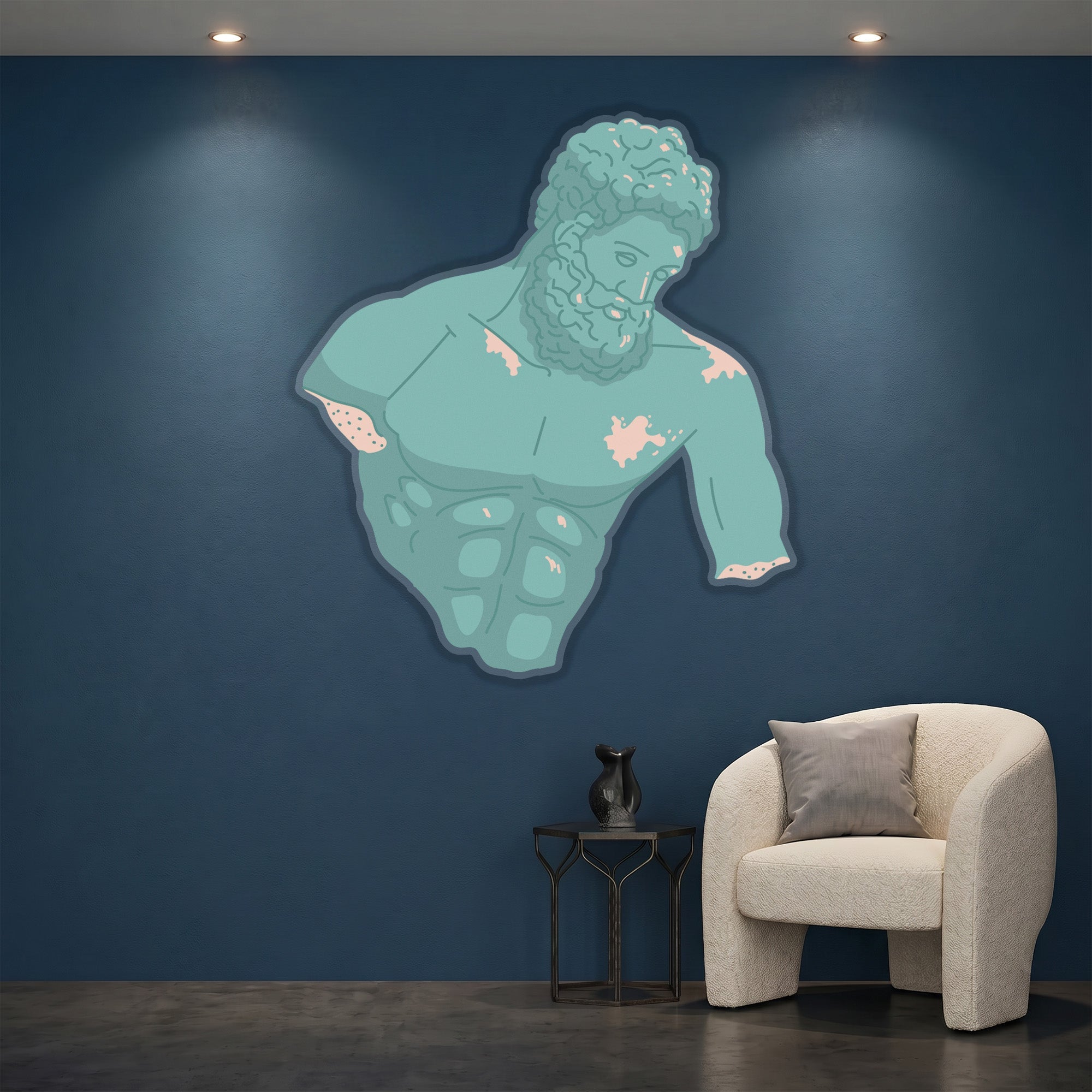 Acrylglasbild - Statue Körper Griechisch - UV Druck - Official Neon - led neon schild schriftzug personalisiert