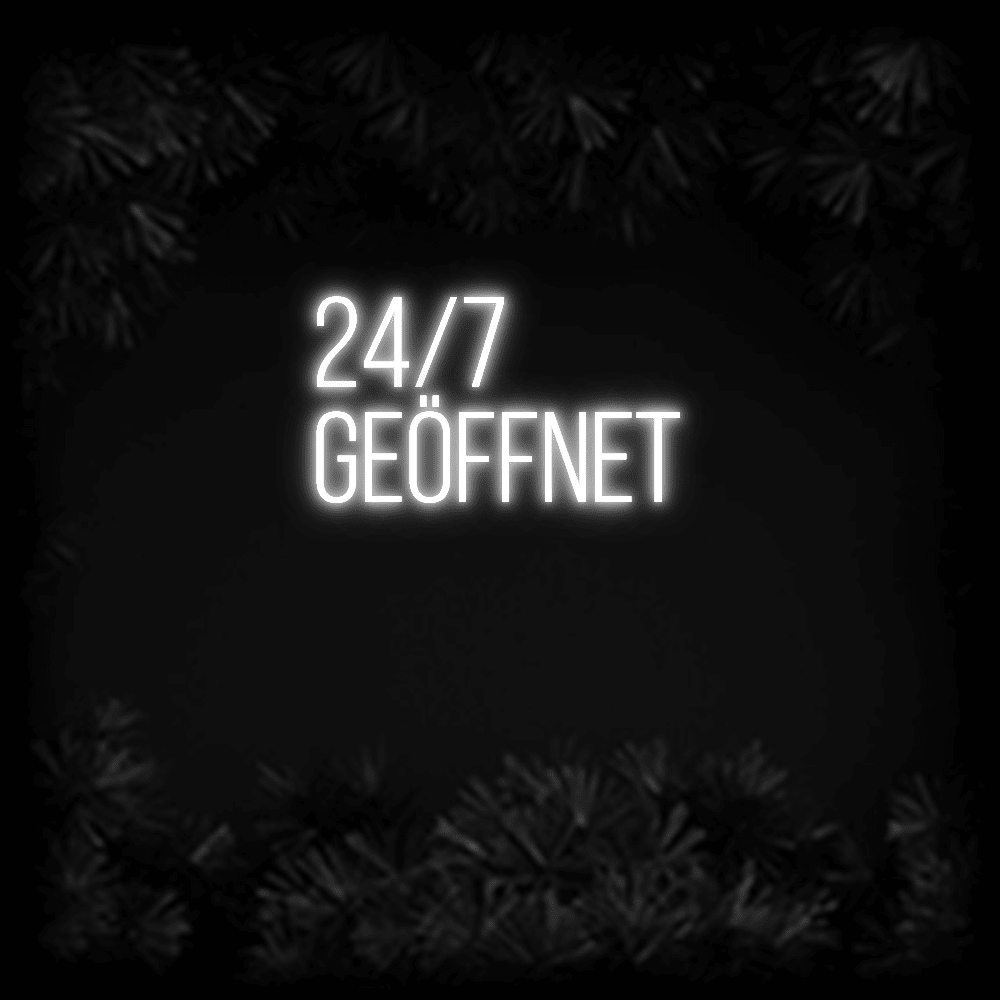 Konfiguriertes LED-Neonschild: 24/7 geöffnet - Official Neon - led neon schild schriftzug personalisiert