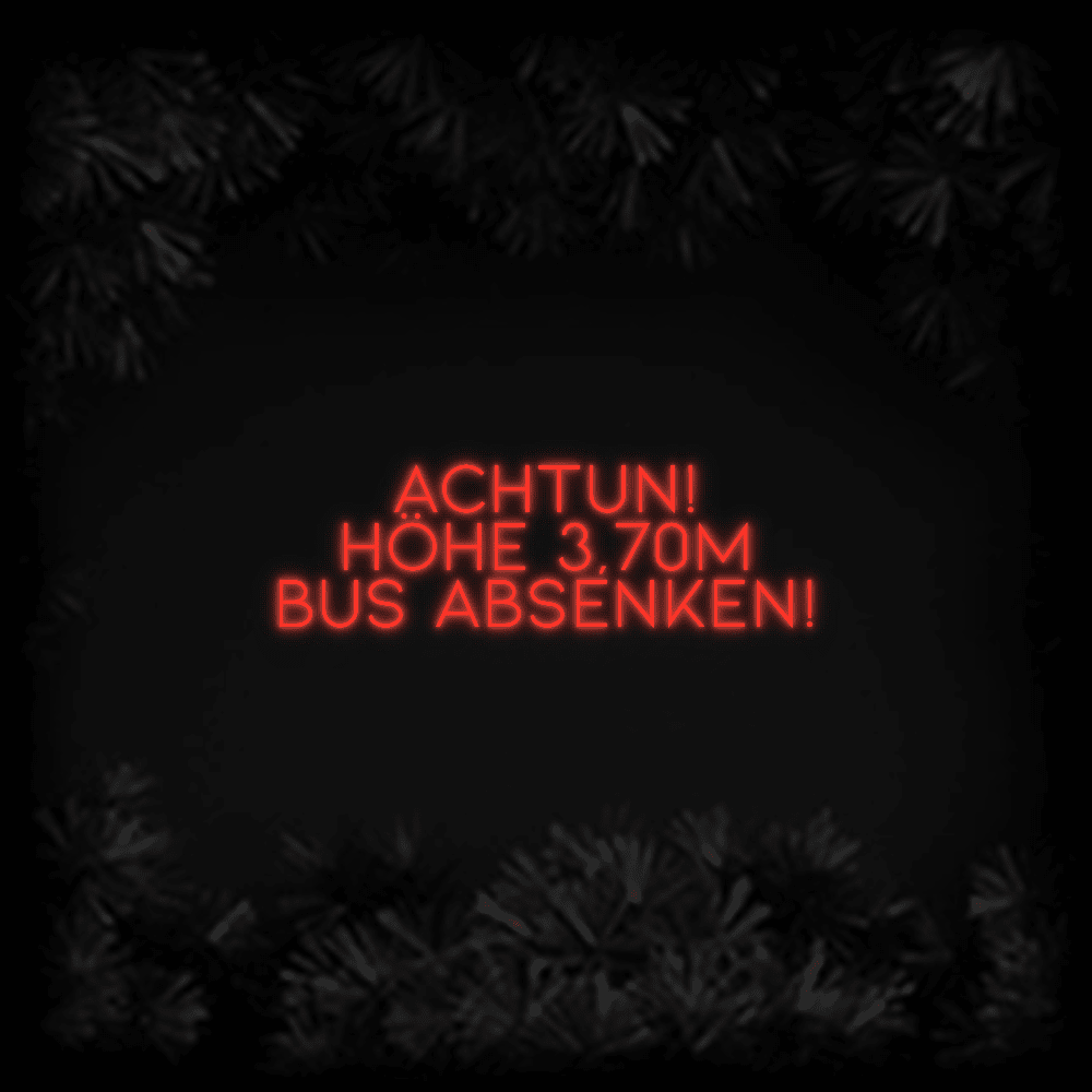 Konfiguriertes LED - Neonschild: Achtun! Höhe 3,... - Official Neon - led neon schild schriftzug personalisiert