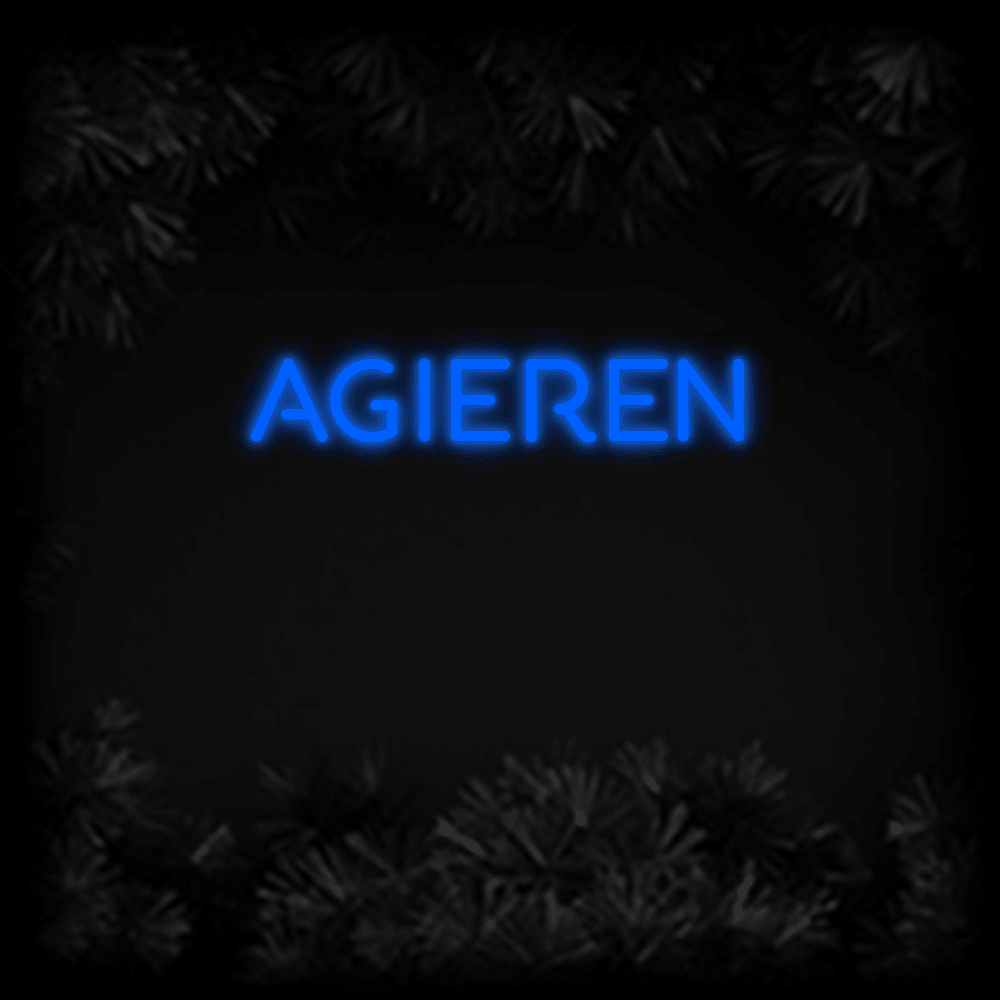 Konfiguriertes LED - Neonschild: AGIEREN - Official Neon - led neon schild schriftzug personalisiert