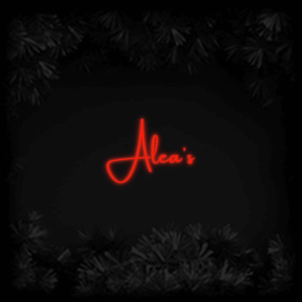 Konfiguriertes LED - Neonschild: Alea's - Official Neon - led neon schild schriftzug personalisiert