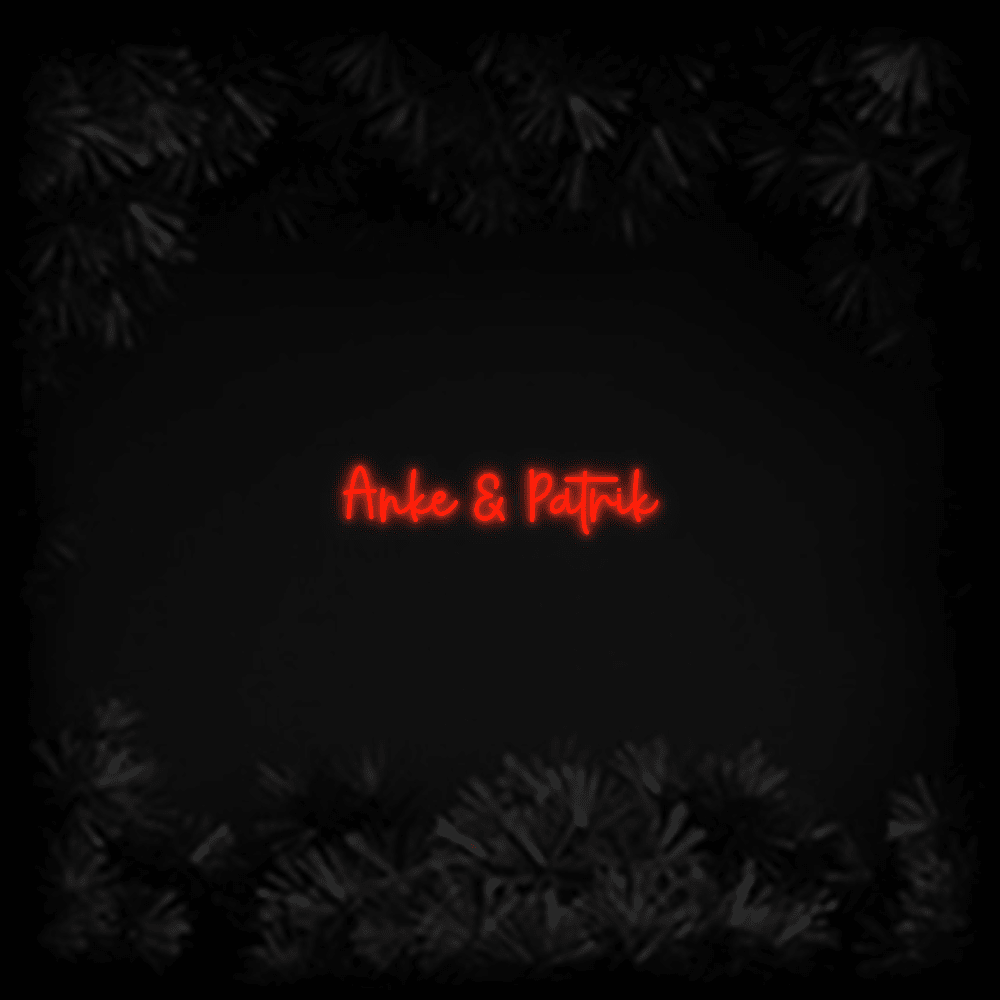 Konfiguriertes LED - Neonschild: Anke & Patrik - Official Neon - led neon schild schriftzug personalisiert