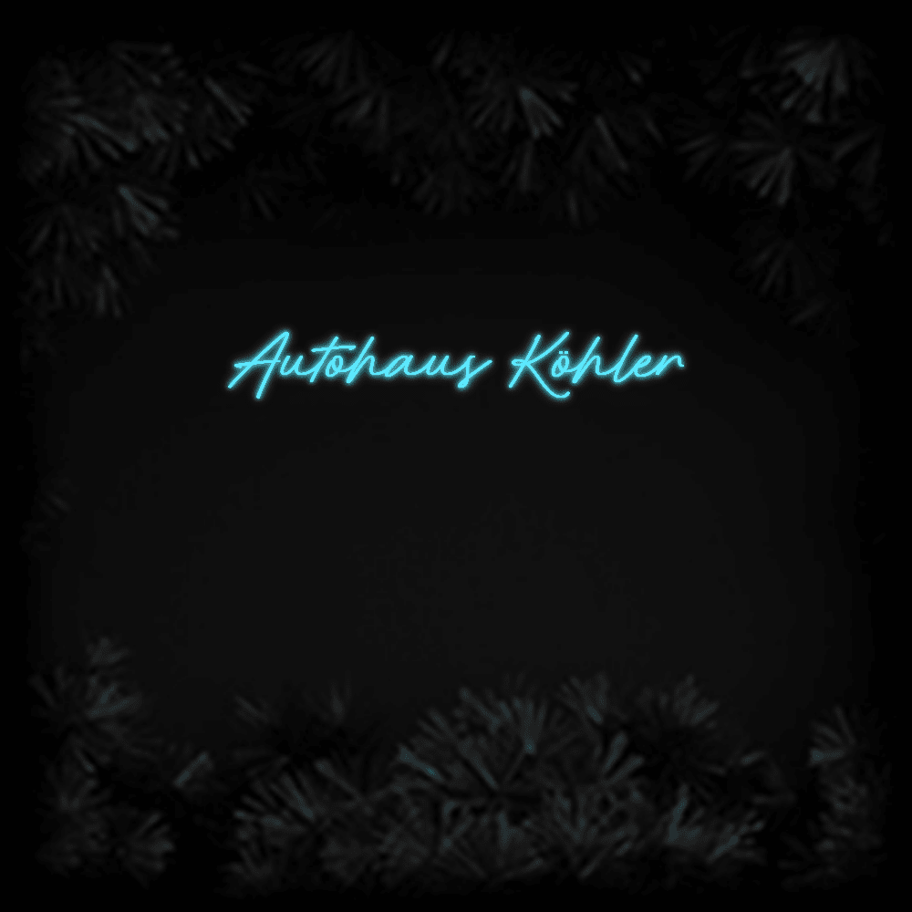Konfiguriertes LED - Neonschild: Autohaus Köhler - Official Neon - led neon schild schriftzug personalisiert