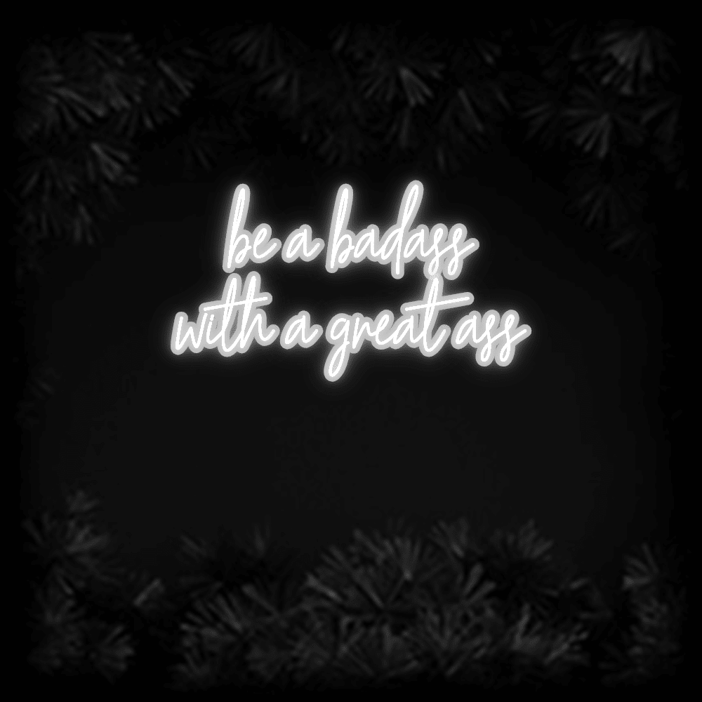 Konfiguriertes LED - Neonschild: be a badass wit... - Official Neon - led neon schild schriftzug personalisiert