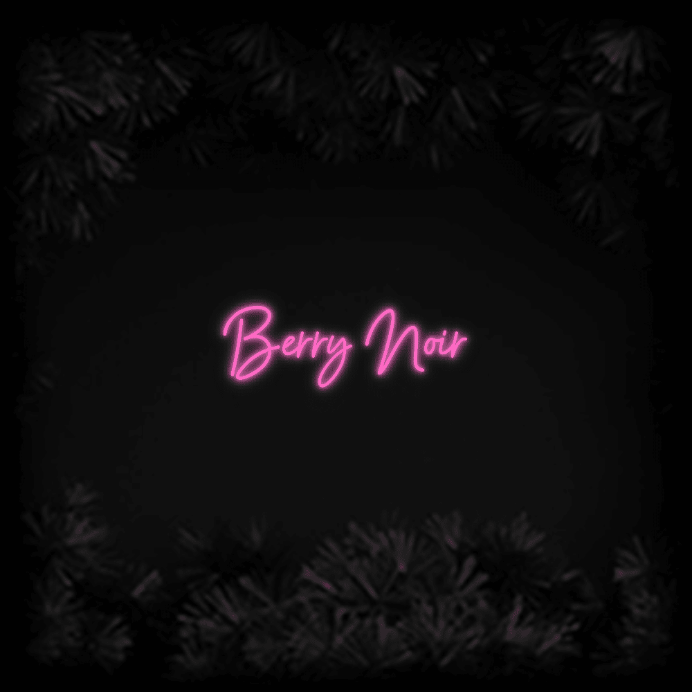 Konfiguriertes LED-Neonschild: Berry Noir - Official Neon - led neon schild schriftzug personalisiert