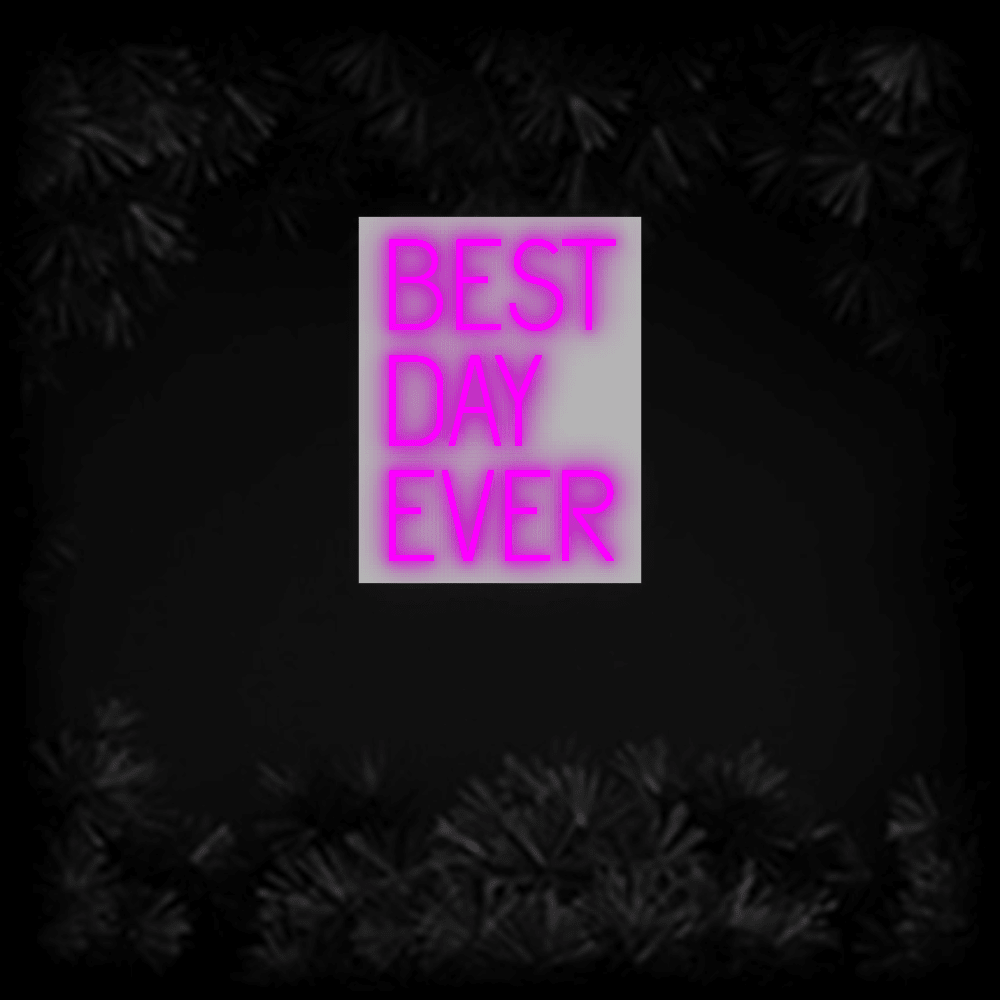 Konfiguriertes LED - Neonschild: BEST DAY EVER - Official Neon - led neon schild schriftzug personalisiert