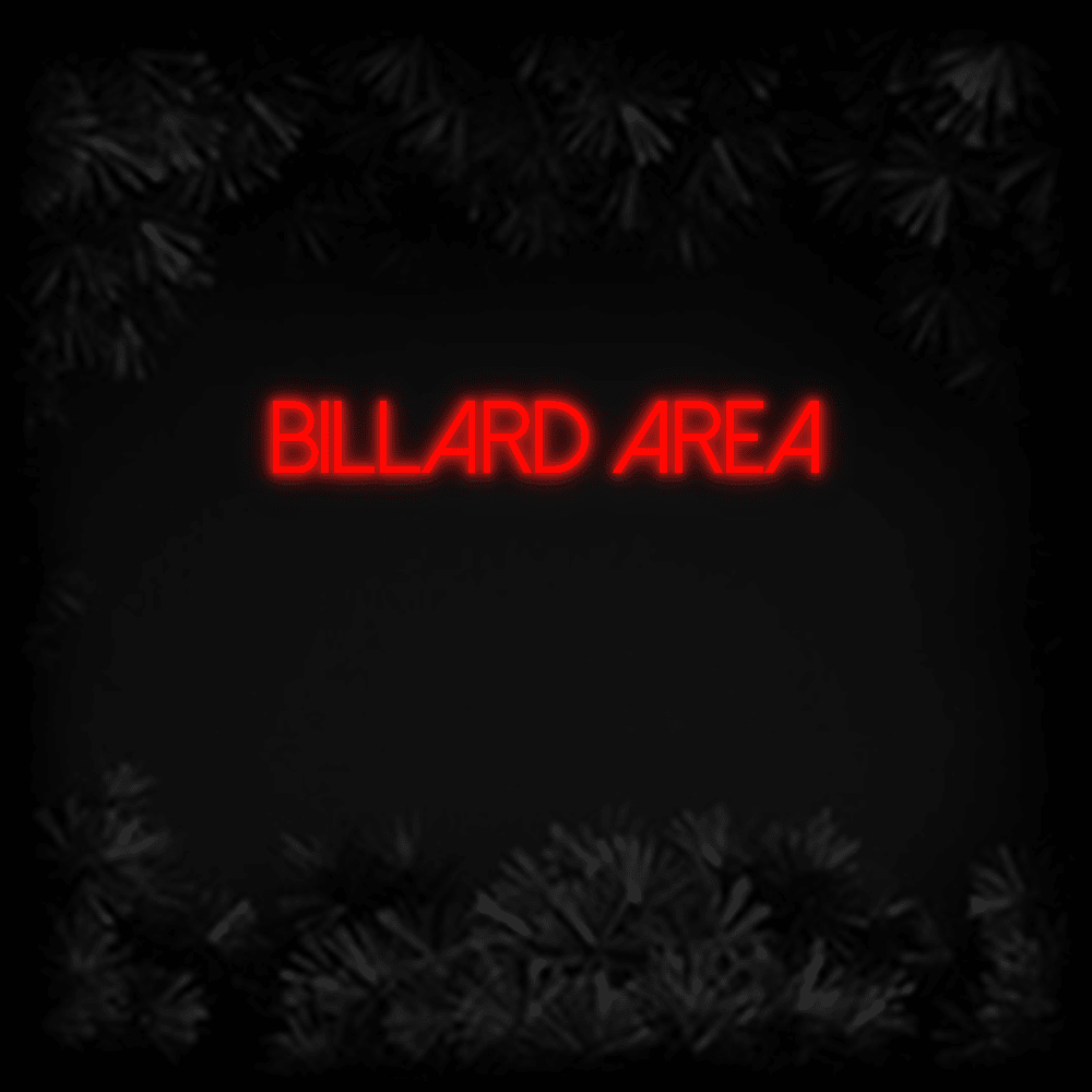 Konfiguriertes LED - Neonschild: Billard Area - Official Neon - led neon schild schriftzug personalisiert