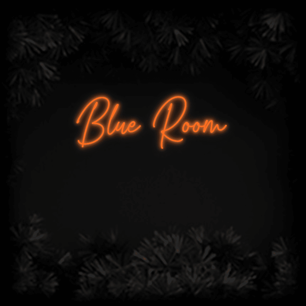 Konfiguriertes LED-Neonschild: Blue Room - Official Neon - led neon schild schriftzug personalisiert