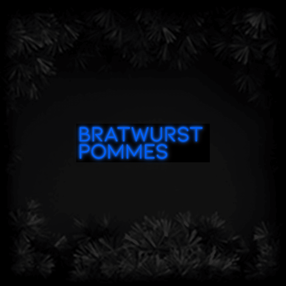 Konfiguriertes LED - Neonschild: BRATWURST POMME... - Official Neon - led neon schild schriftzug personalisiert