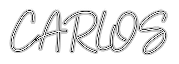 Konfiguriertes LED-Neonschild: CARLOS - Official Neon - led neon schild schriftzug personalisiert