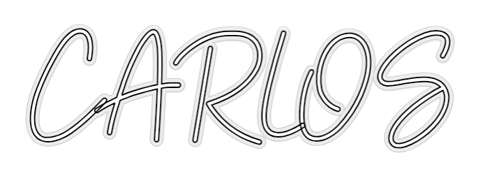 Konfiguriertes LED-Neonschild: CARLOS - Official Neon - led neon schild schriftzug personalisiert