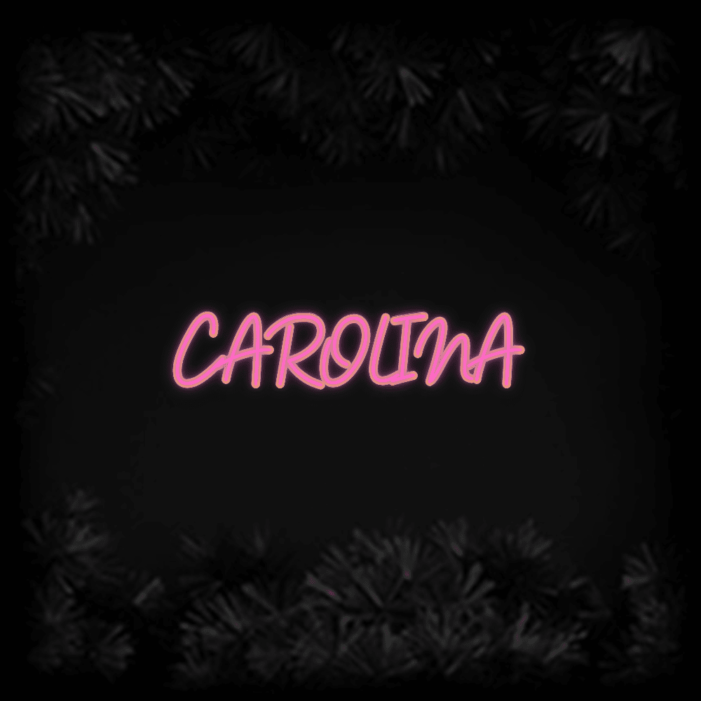 Konfiguriertes LED-Neonschild: CAROLINA - Official Neon - led neon schild schriftzug personalisiert