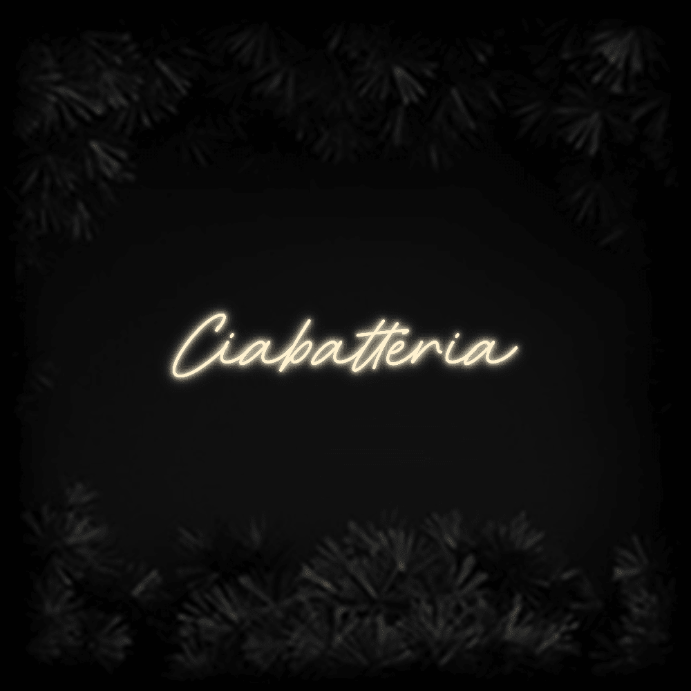 Konfiguriertes LED-Neonschild: Ciabatteria - Official Neon - led neon schild schriftzug personalisiert