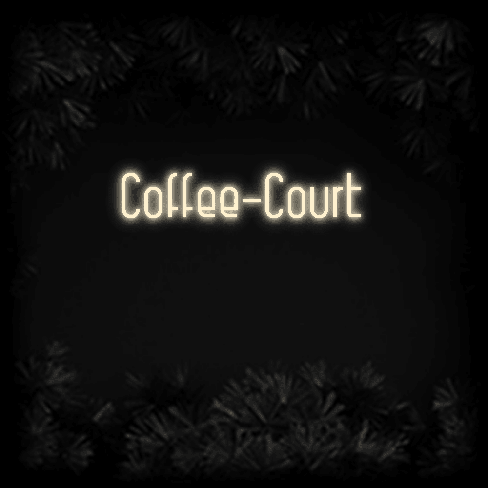 Konfiguriertes LED - Neonschild: Coffee - Court - Official Neon - led neon schild schriftzug personalisiert