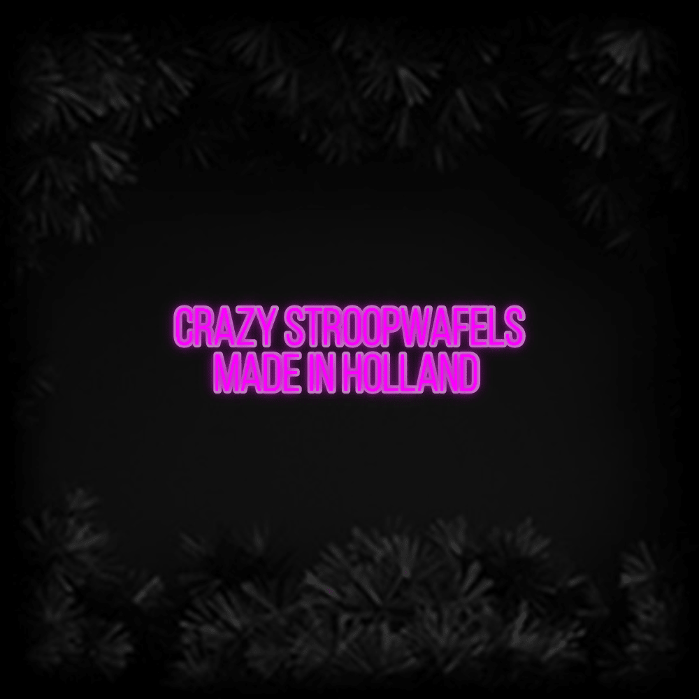 Konfiguriertes LED - Neonschild: Crazy StroopWaf... - Official Neon - led neon schild schriftzug personalisiert