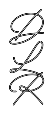 Konfiguriertes LED-Neonschild: D L R - Official Neon - led neon schild schriftzug personalisiert