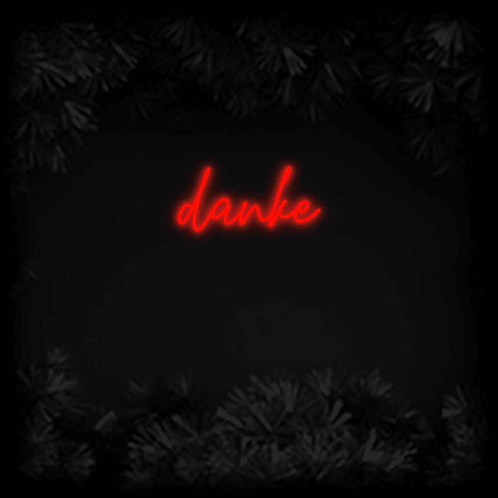 Konfiguriertes LED - Neonschild: danke - Official Neon - led neon schild schriftzug personalisiert