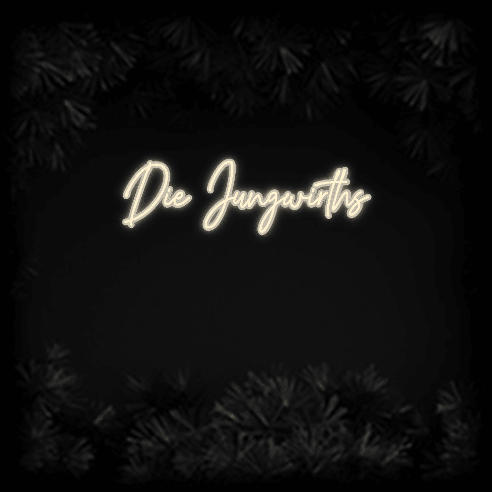 Konfiguriertes LED-Neonschild: Die Jungwirths - Official Neon - led neon schild schriftzug personalisiert