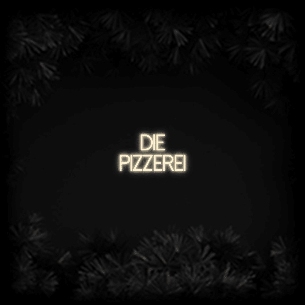 Konfiguriertes LED - Neonschild: Die Pizzerei - Official Neon - led neon schild schriftzug personalisiert