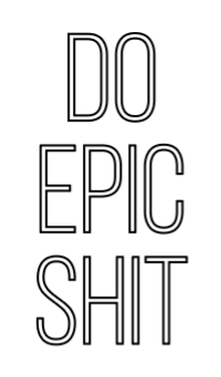 Konfiguriertes LED - Neonschild: DO EPIC SHIT - Official Neon - led neon schild schriftzug personalisiert