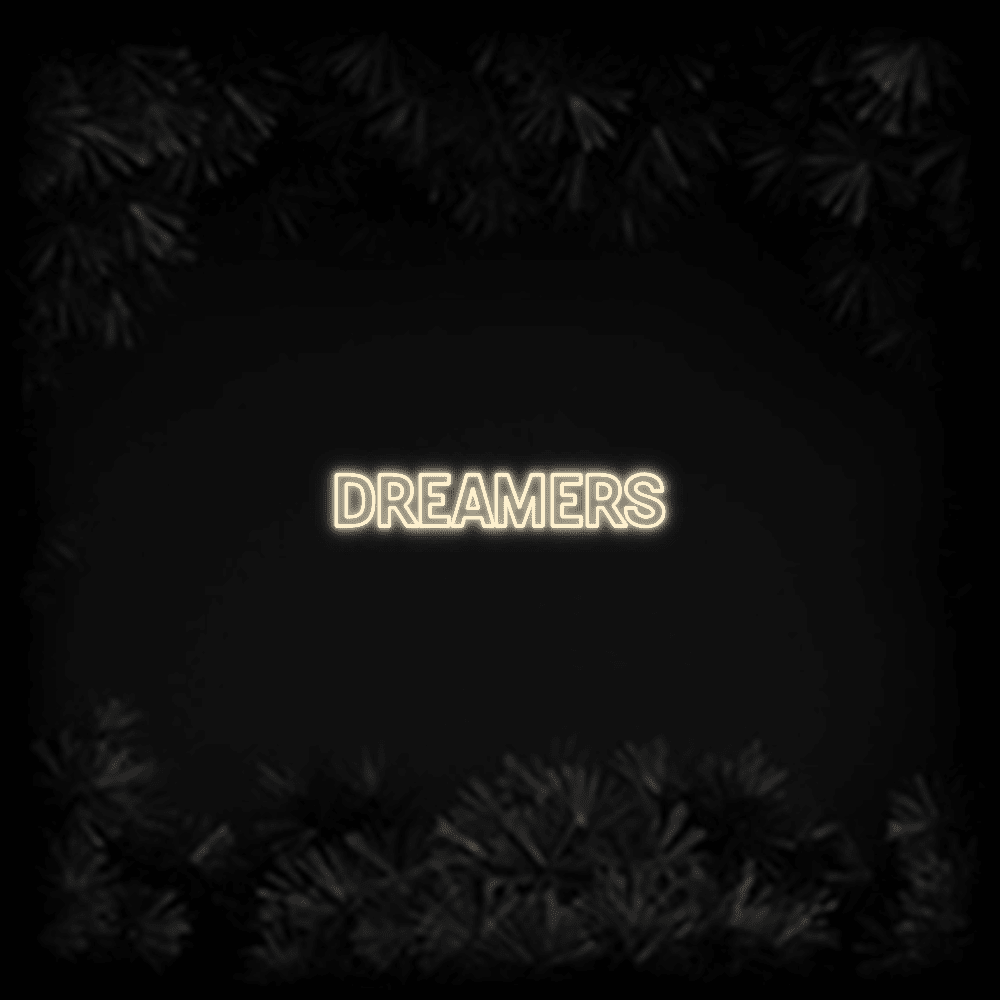 Konfiguriertes LED-Neonschild: DREAMERS - Official Neon - led neon schild schriftzug personalisiert