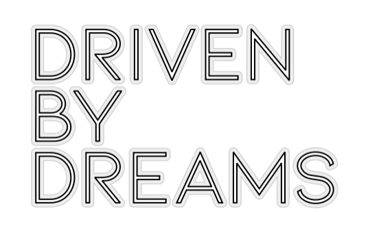 Konfiguriertes LED-Neonschild: DRIVEN BY DREAM... - Official Neon - led neon schild schriftzug personalisiert