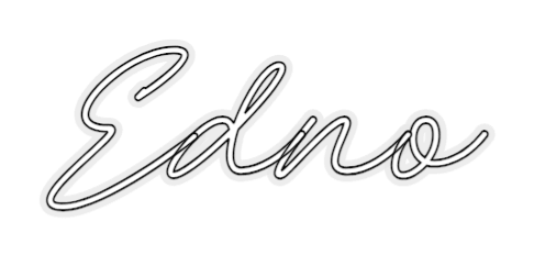 Konfiguriertes LED - Neonschild: Edno - Official Neon - led neon schild schriftzug personalisiert