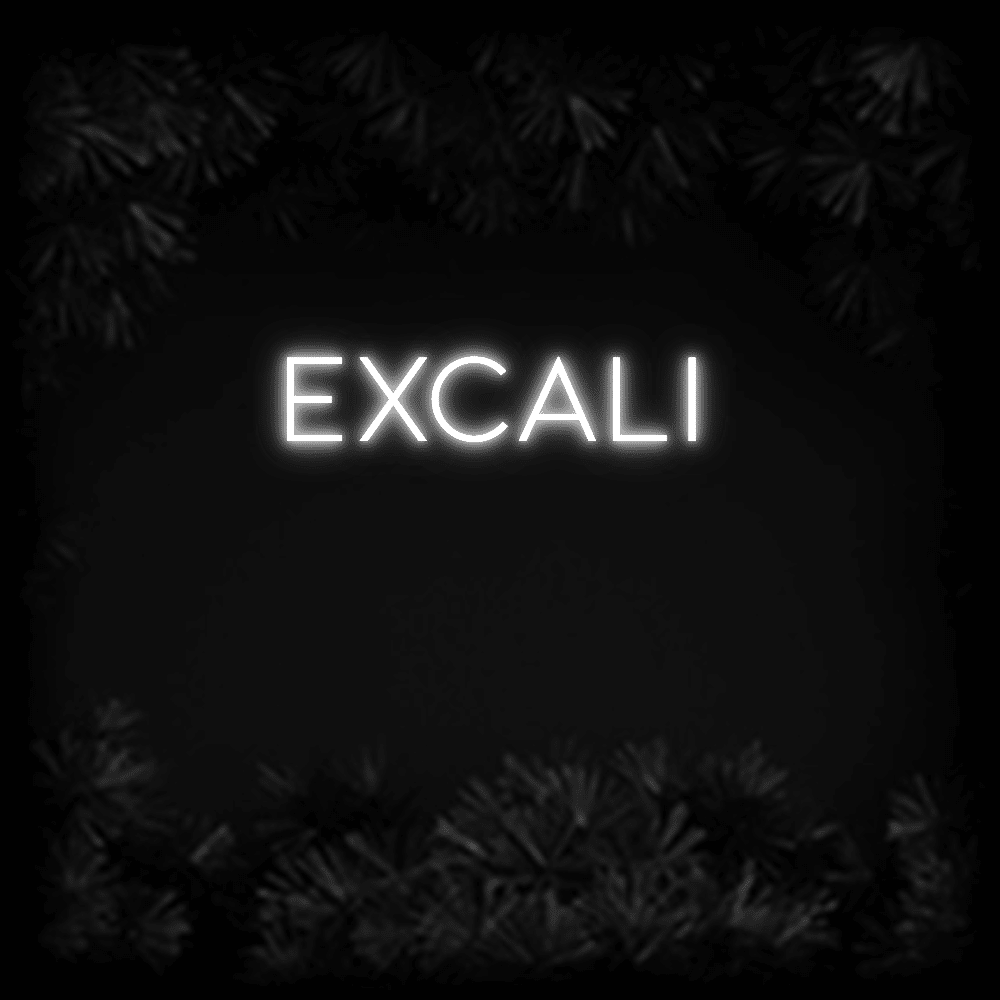 Konfiguriertes LED-Neonschild: excali - Official Neon - led neon schild schriftzug personalisiert