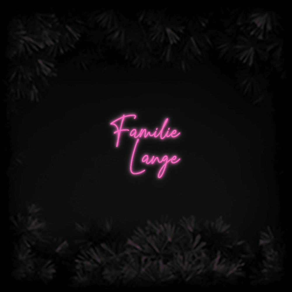 Konfiguriertes LED - Neonschild: Familie Lange - Official Neon - led neon schild schriftzug personalisiert