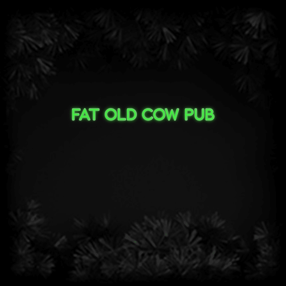 Konfiguriertes LED - Neonschild: fat old cow pub - Official Neon - led neon schild schriftzug personalisiert