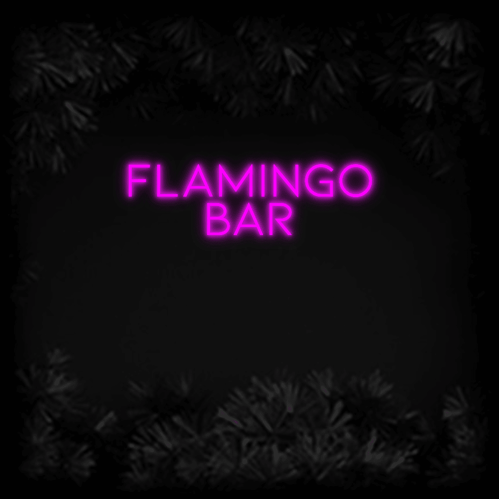 Konfiguriertes LED-Neonschild: FLAMINGO BAR - Official Neon - led neon schild schriftzug personalisiert