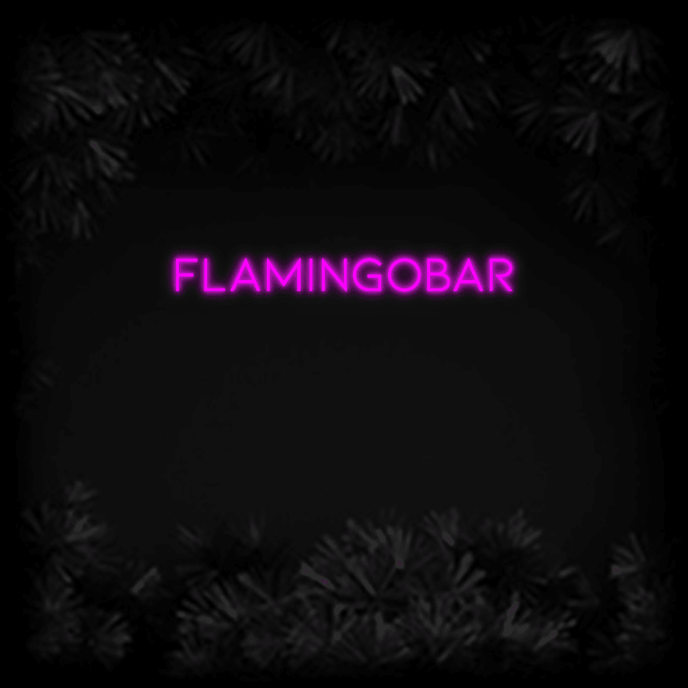 Konfiguriertes LED-Neonschild: Flamingobar - Official Neon - led neon schild schriftzug personalisiert