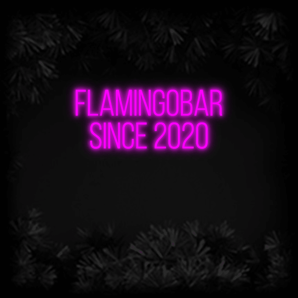 Konfiguriertes LED-Neonschild: Flamingobar sin... - Official Neon - led neon schild schriftzug personalisiert