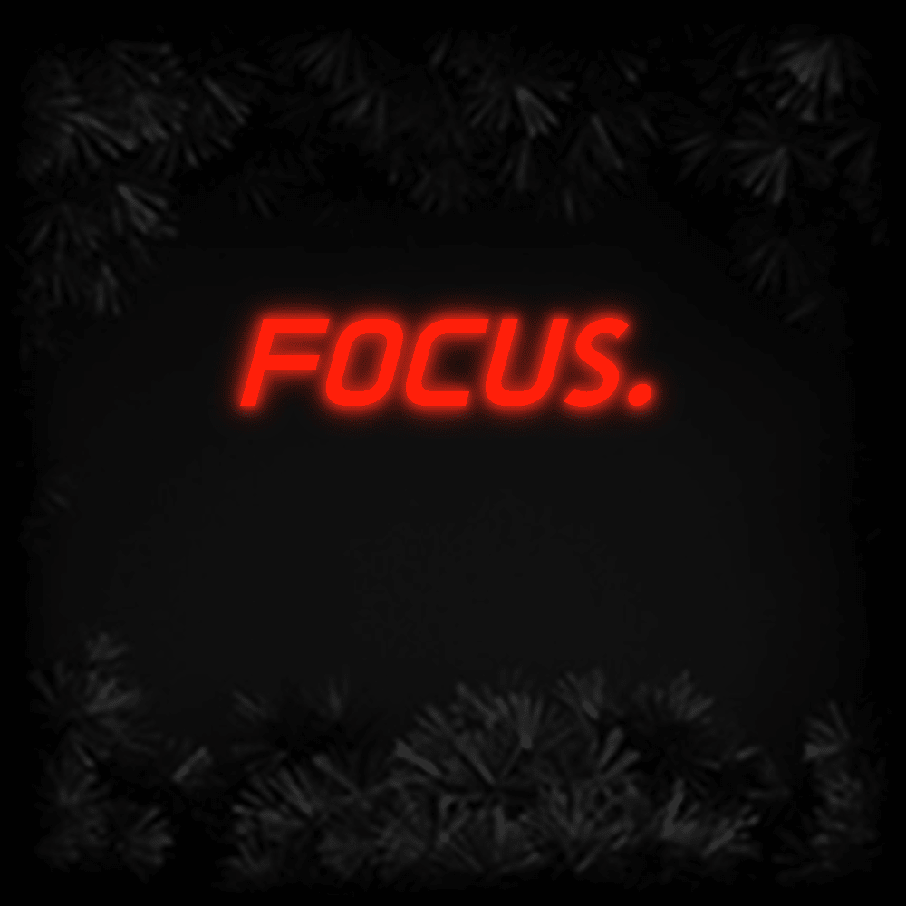 Konfiguriertes LED - Neonschild: FOCUS. - Official Neon - led neon schild schriftzug personalisiert