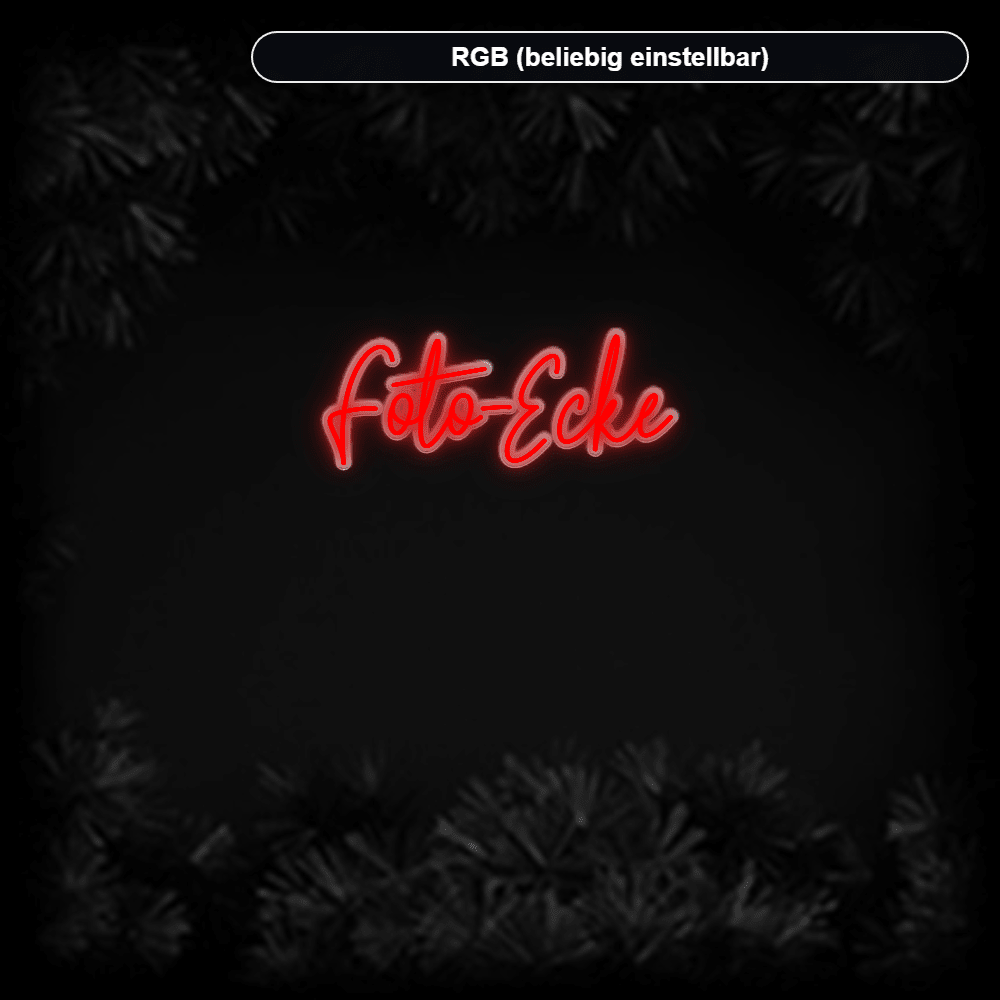 Konfiguriertes LED-Neonschild: Foto-Ecke - Official Neon - led neon schild schriftzug personalisiert