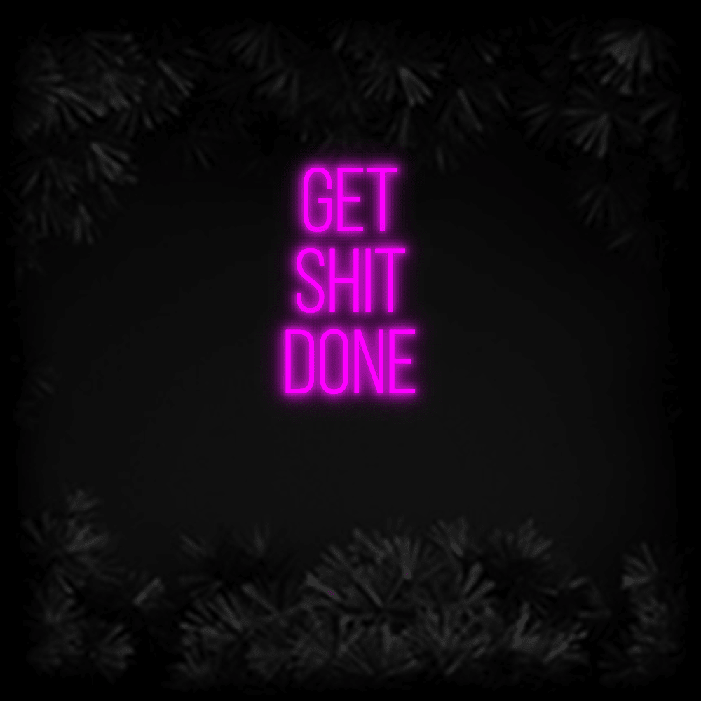 Konfiguriertes LED - Neonschild: GET SHIT DONE - Official Neon - led neon schild schriftzug personalisiert