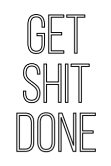Konfiguriertes LED - Neonschild: GET SHIT DONE - Official Neon - led neon schild schriftzug personalisiert