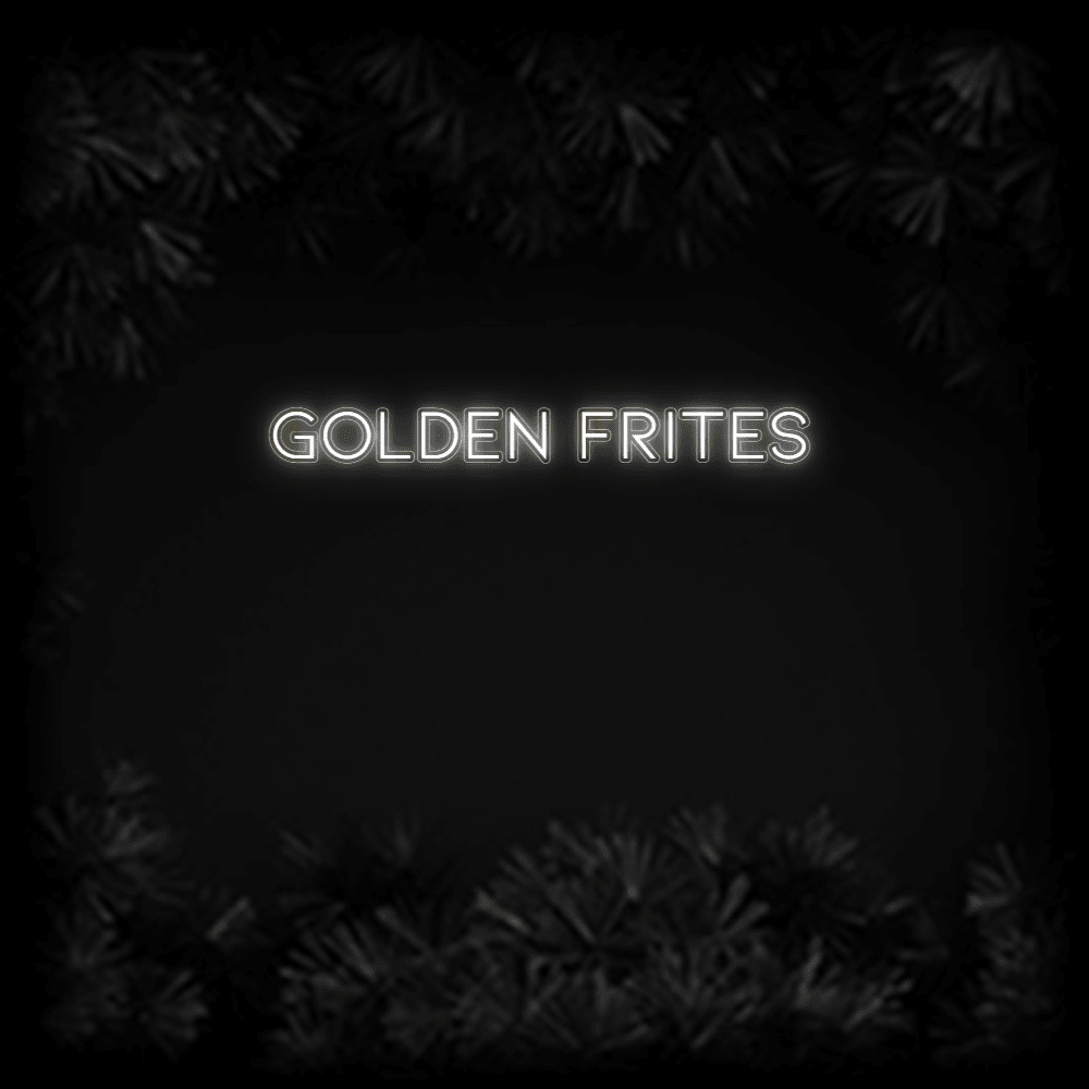 Konfiguriertes LED-Neonschild: GOLDEN FRITES - Official Neon - led neon schild schriftzug personalisiert