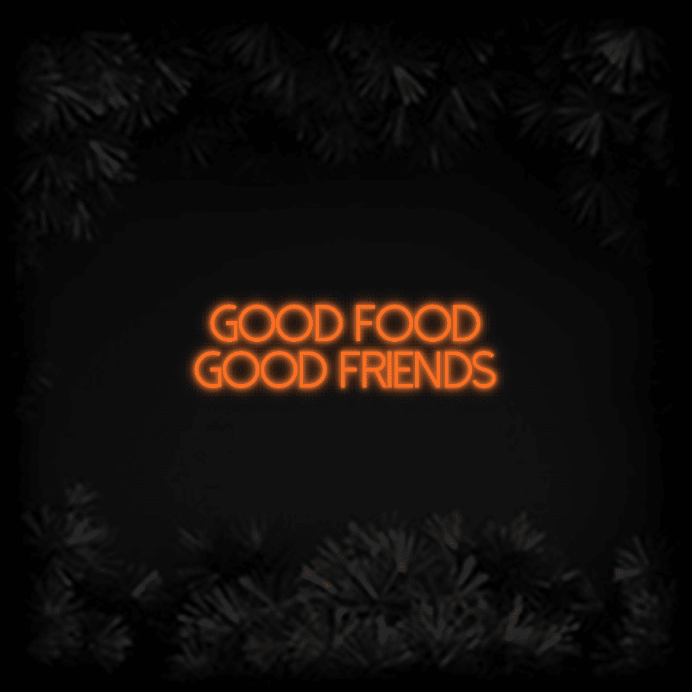 Konfiguriertes LED-Neonschild: Good food Good... - Official Neon - led neon schild schriftzug personalisiert