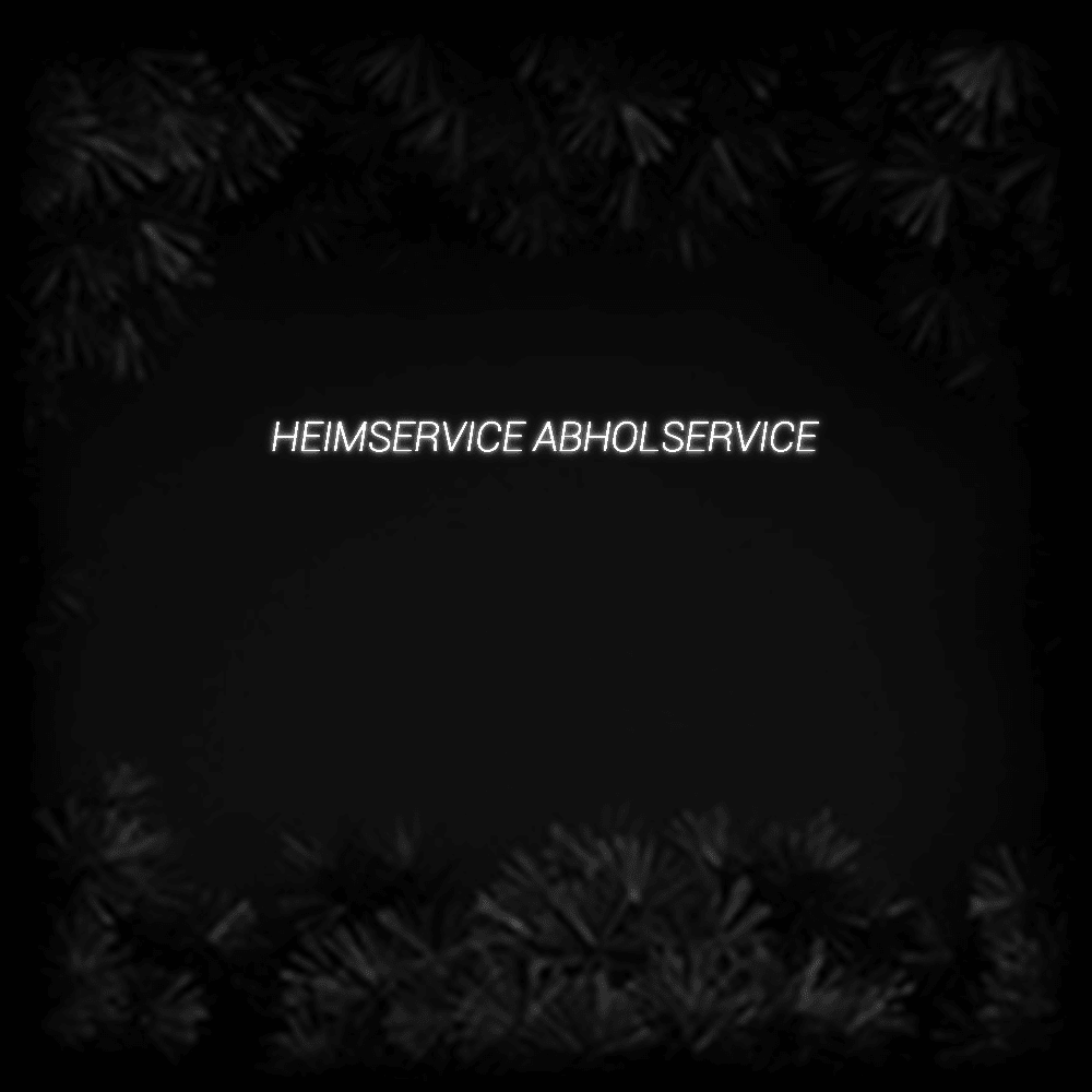 Konfiguriertes LED - Neonschild: HEIMSERVICE ABH... - Official Neon - led neon schild schriftzug personalisiert