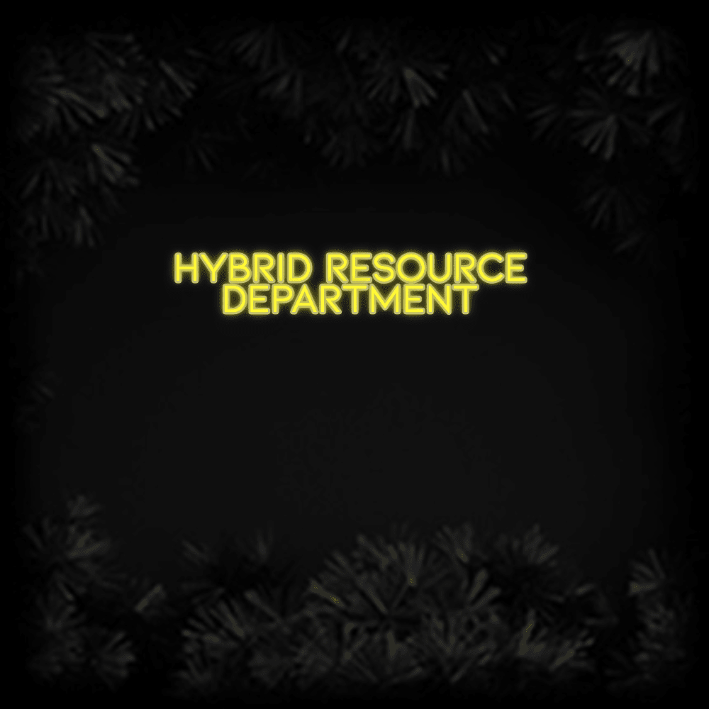 Konfiguriertes LED-Neonschild: Hybrid Resource... - Official Neon - led neon schild schriftzug personalisiert