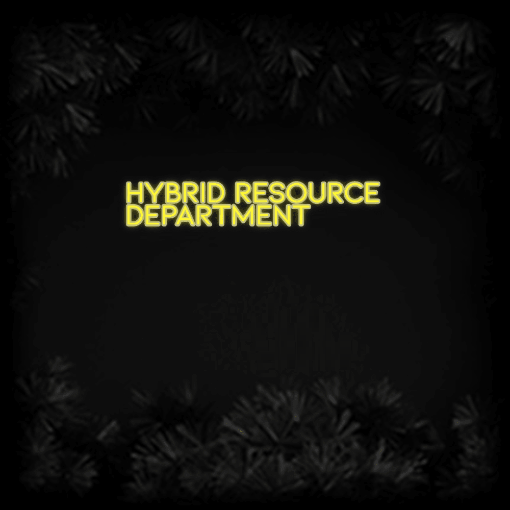 Konfiguriertes LED-Neonschild: Hybrid Resource... - Official Neon - led neon schild schriftzug personalisiert