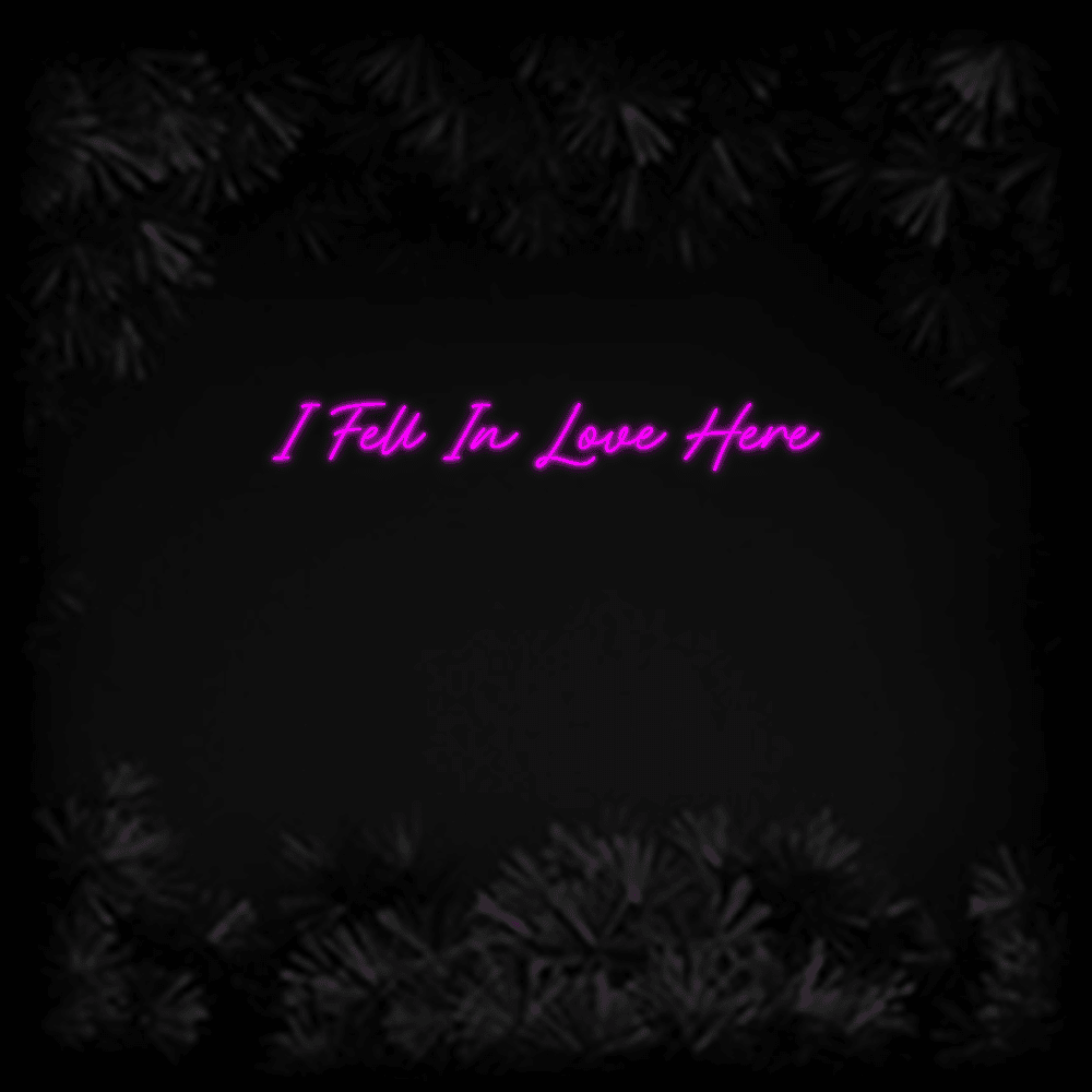 Konfiguriertes LED - Neonschild: I Fell In Love... - Official Neon - led neon schild schriftzug personalisiert