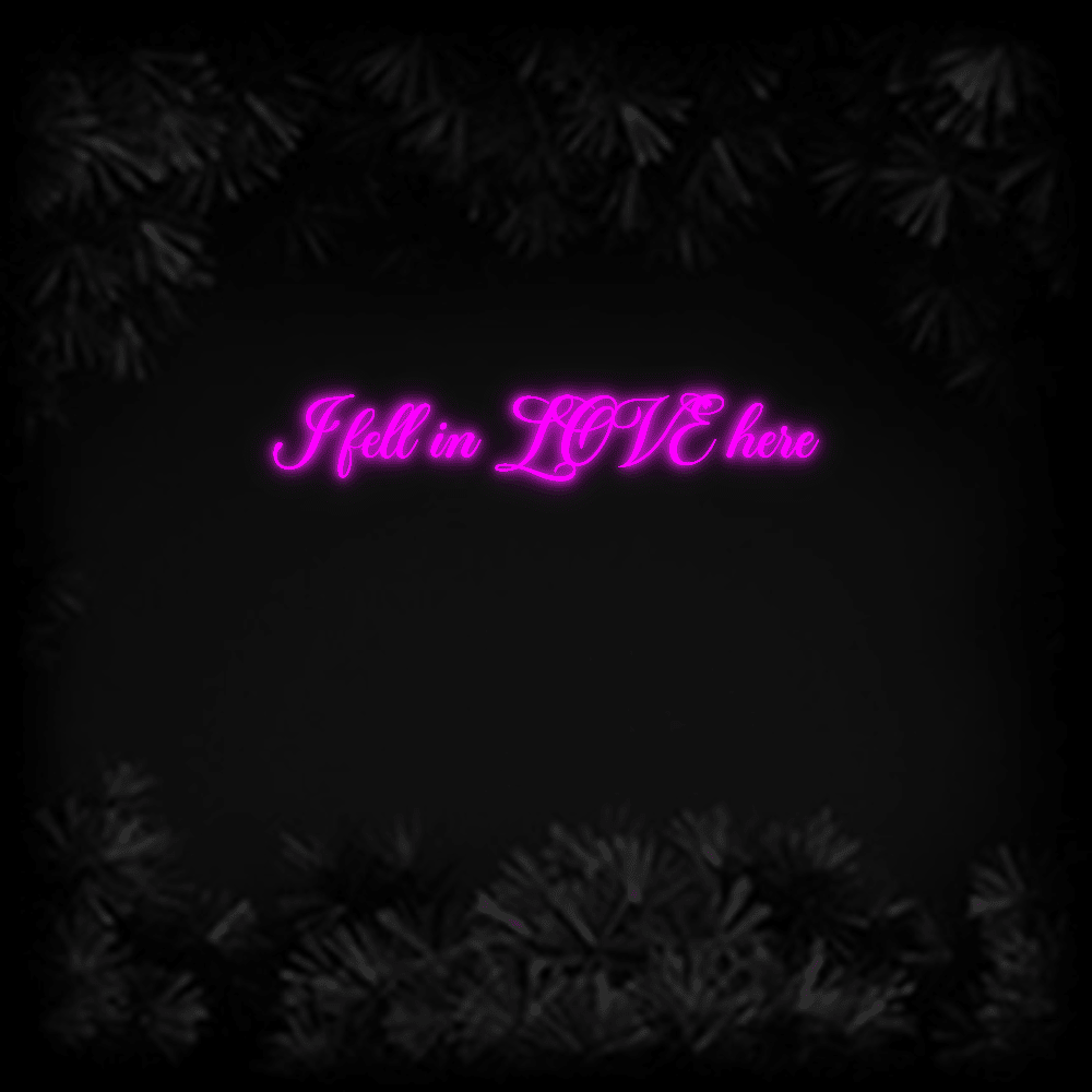 Konfiguriertes LED - Neonschild: I fell in LOVE... - Official Neon - led neon schild schriftzug personalisiert