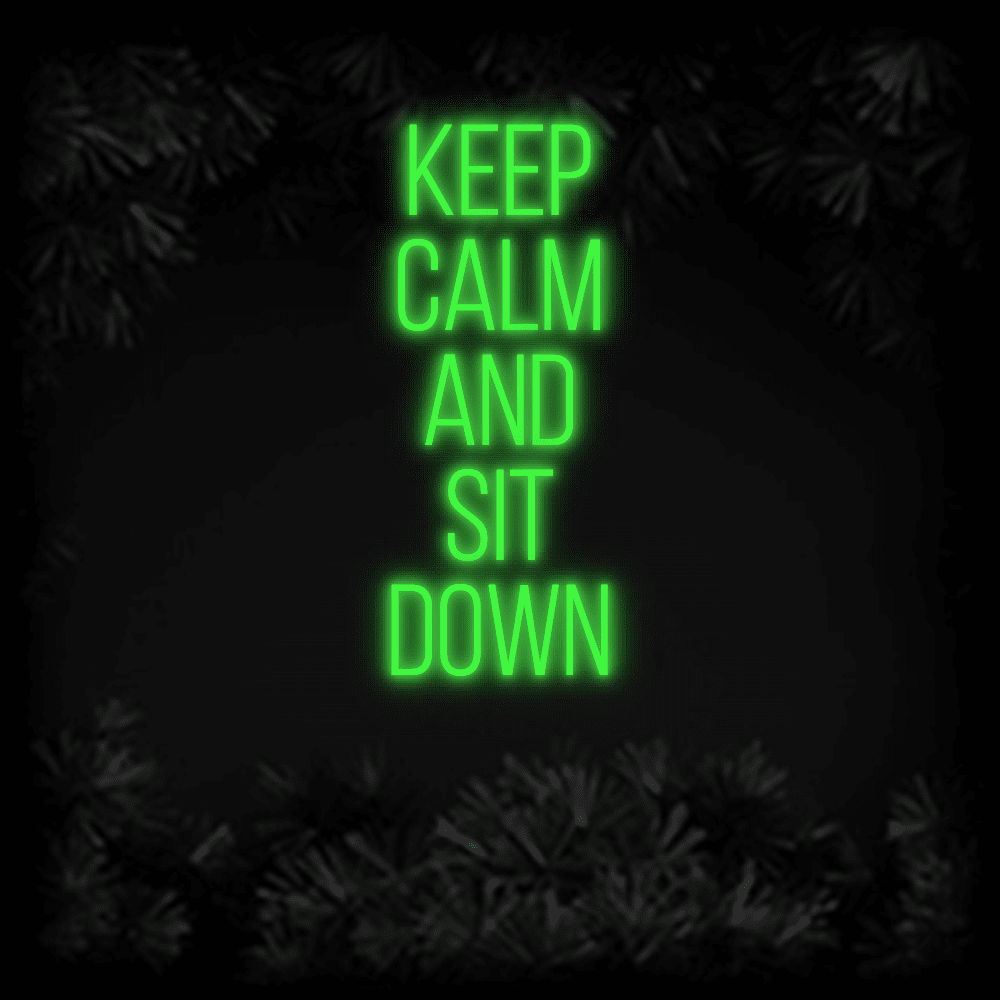 Konfiguriertes LED - Neonschild: KEEP CALM AND S... - Official Neon - led neon schild schriftzug personalisiert