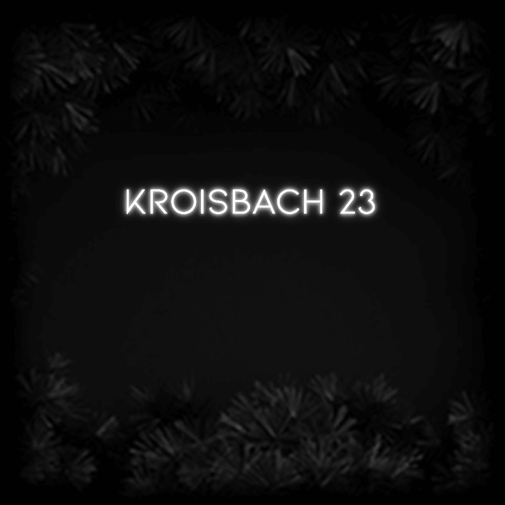 Konfiguriertes LED - Neonschild: Kroisbach 23 - Official Neon - led neon schild schriftzug personalisiert