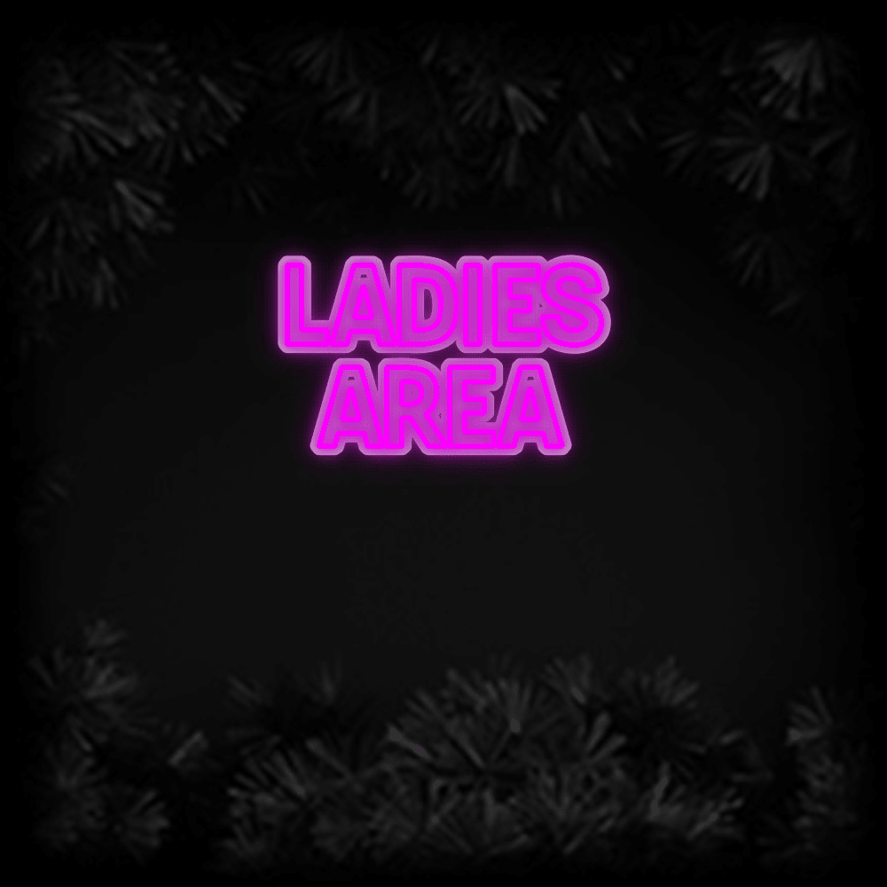 Konfiguriertes LED-Neonschild: LADIES AREA - Official Neon - led neon schild schriftzug personalisiert