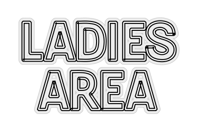 Konfiguriertes LED-Neonschild: LADIES AREA - Official Neon - led neon schild schriftzug personalisiert